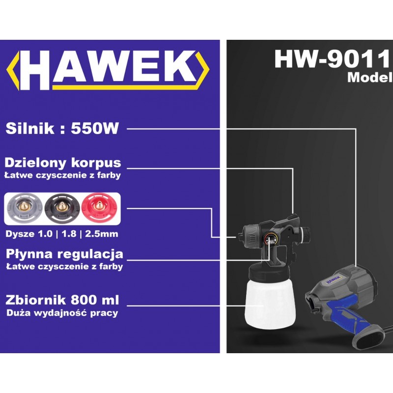 Пистолет електрически за боядисване HAWEK , HW-9011 - цена