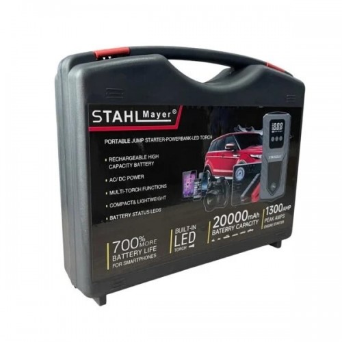 Зарядно устройство с компресор Stahlmayer, 12V/1300A, 20000mAh