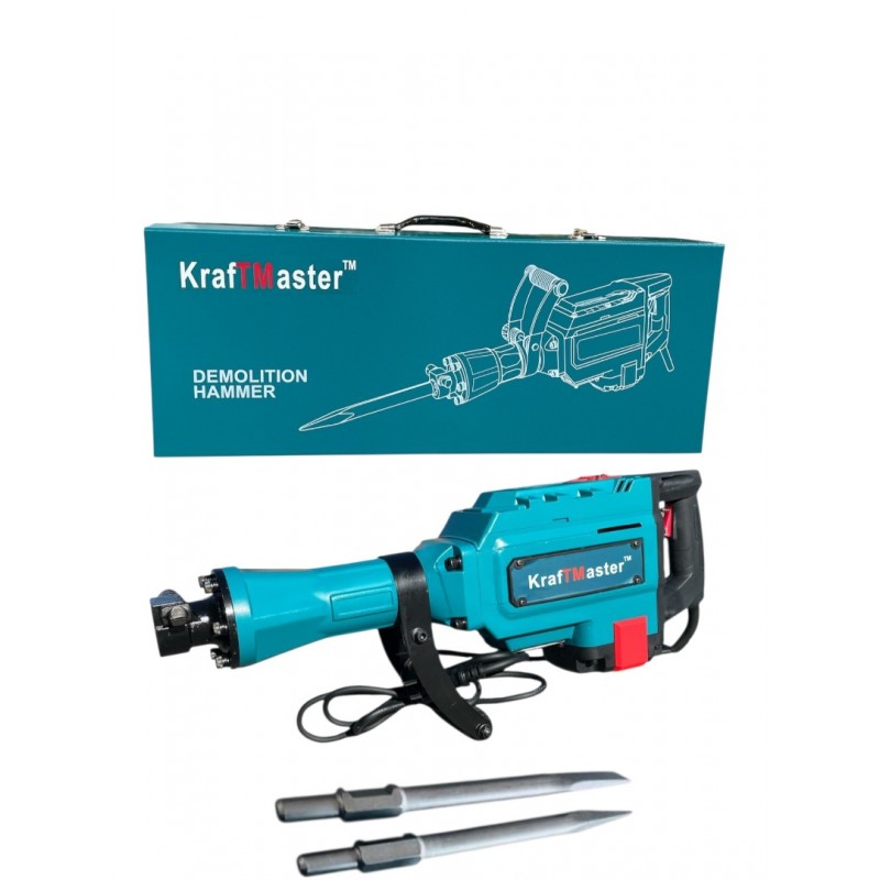 Професионален електрически къртач 2400W в метален куфар KraftMaster - цена