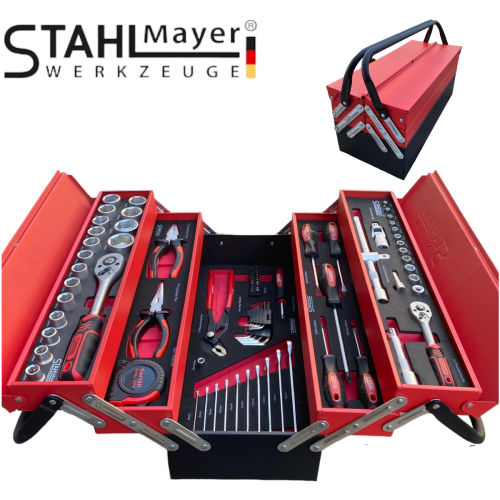 Метален  куфар с инструменти 86 ЧАСТИ STAHLMAYER